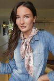 Bandana Triangle Silk Neckerchief Almond